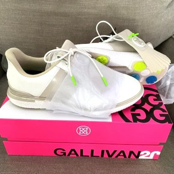 G/FORE GALLIVAN2R KILTIE GOLF WOMENS GOLF SHOES STONE SIZE 8 - Picture 4 of 7